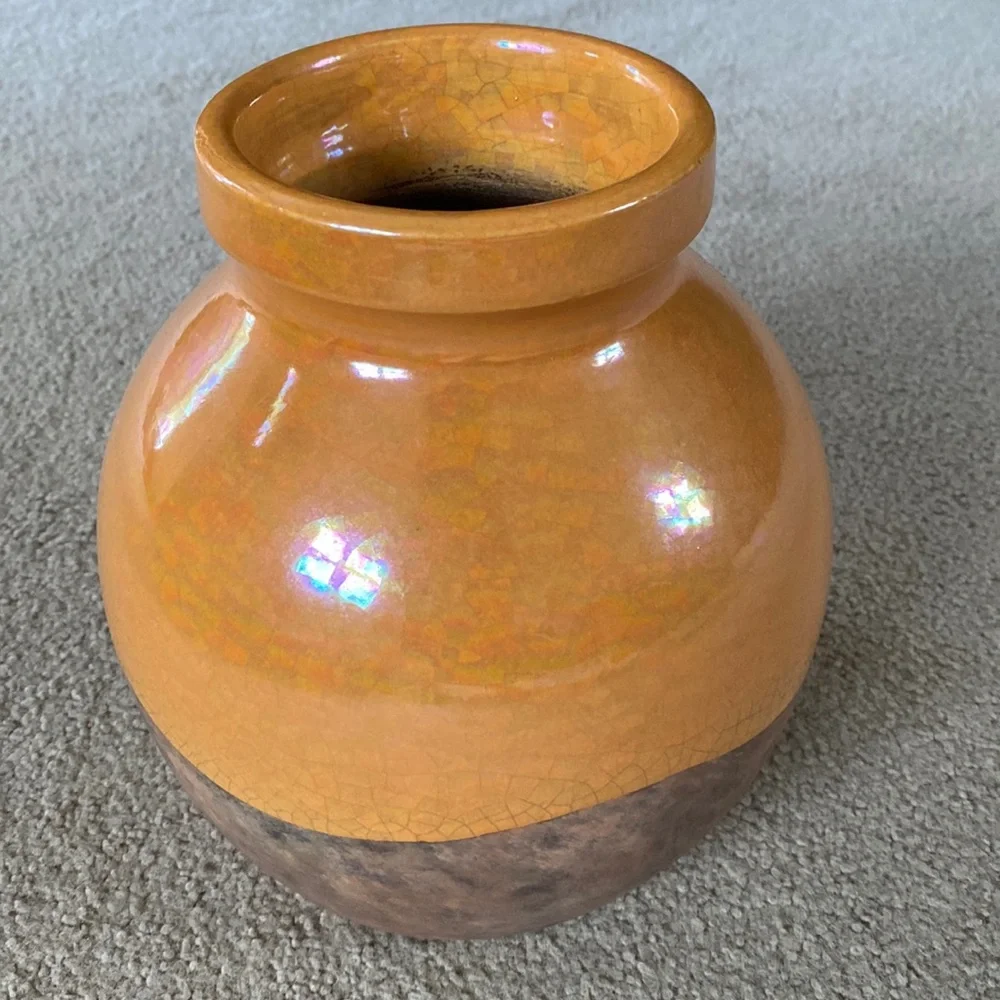 Pier One VaseGlazed Top Rustic Bottom